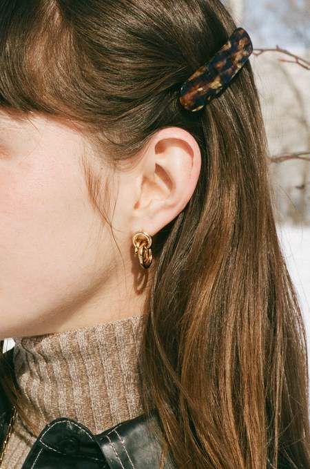Laura Lombardi Two Tone Fillia Earrings | Garmentory