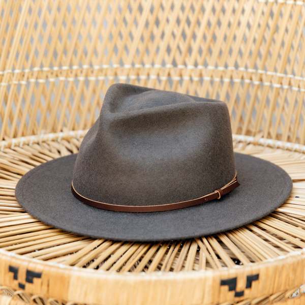 Yellow 108 Brown Wool Eastwood Fedora Size L EASTWOOD - OLIVE – Koraa main image 2