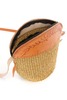 Swahili | AFRICAN MODERN Khaki Sisal and Leather Petite Zippered Purse - Thumbnail 3