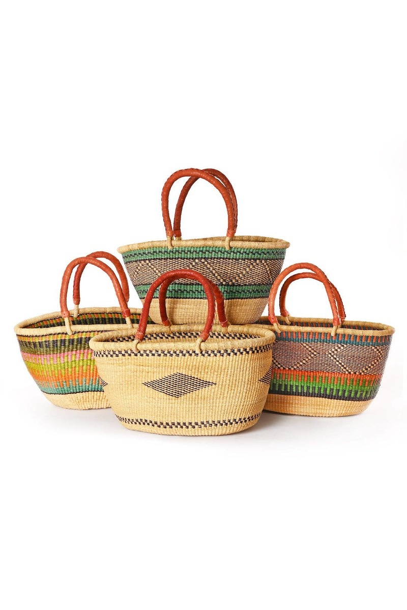 Swahili | AFRICAN MODERN Large Oval Picnic Basket