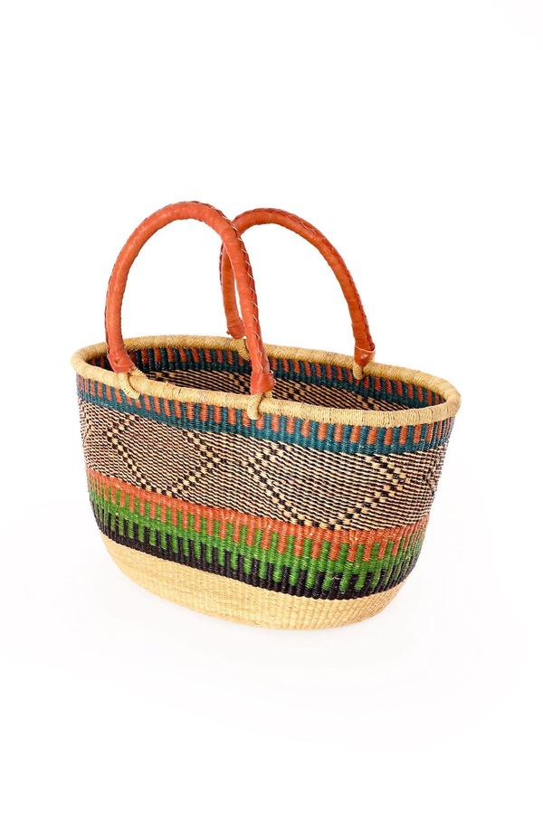 Swahili | AFRICAN MODERN Large Oval Picnic Basket