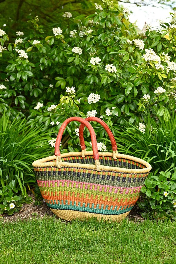 Swahili | AFRICAN MODERN Large Oval Picnic Basket