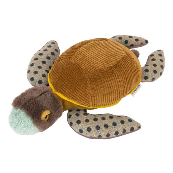 Moulin Roty Tout Autour Du Monde Turtle Soft Toy - Brown Moulin Roty Tout Autour Du Monde Turtle Soft Toy - Brown