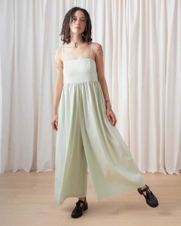 Ali Golden Seersucker Full Jumper - Light Mint