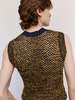 Wales Bonner Mouline Shade Knit Vest - Navy/Yellow - Thumbnail 4