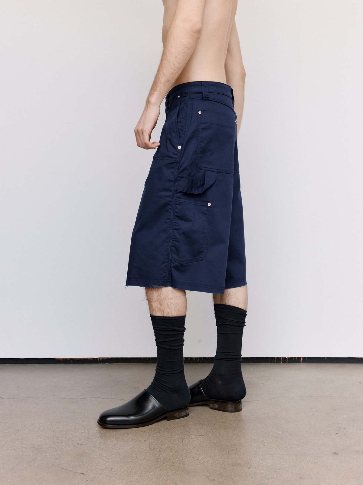 Wales Bonner Kingston Short - Navy | Garmentory