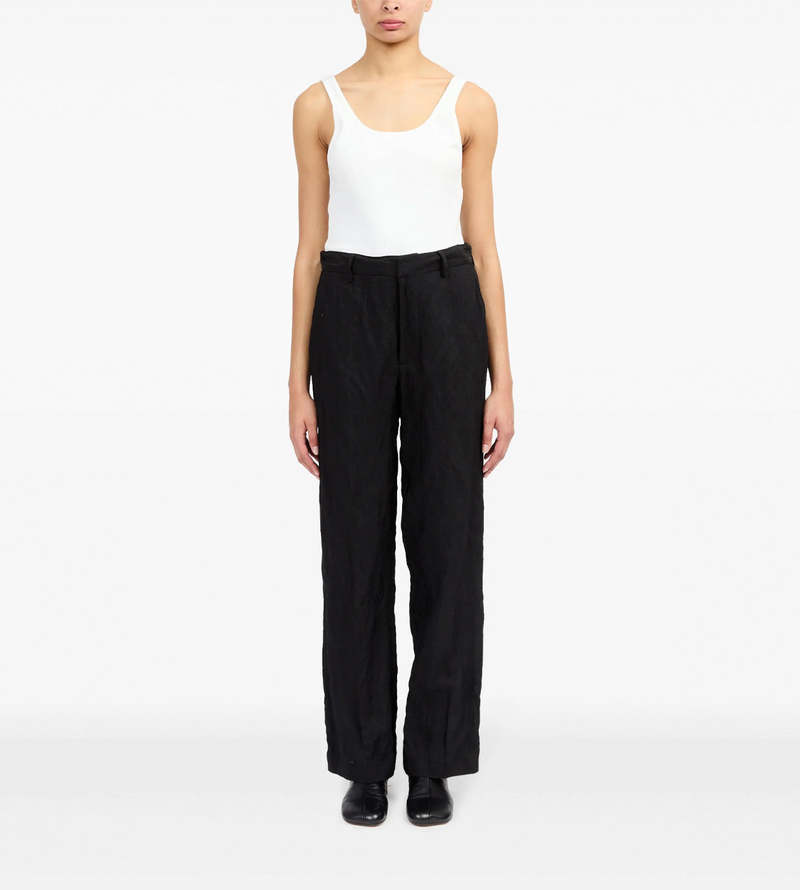 MM6 Maison Margiela Crinkle Tailored Pants - Black