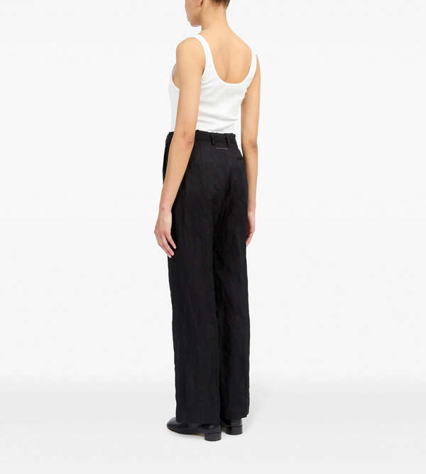 MM6 Maison Margiela Crinkle Tailored Pants - Black