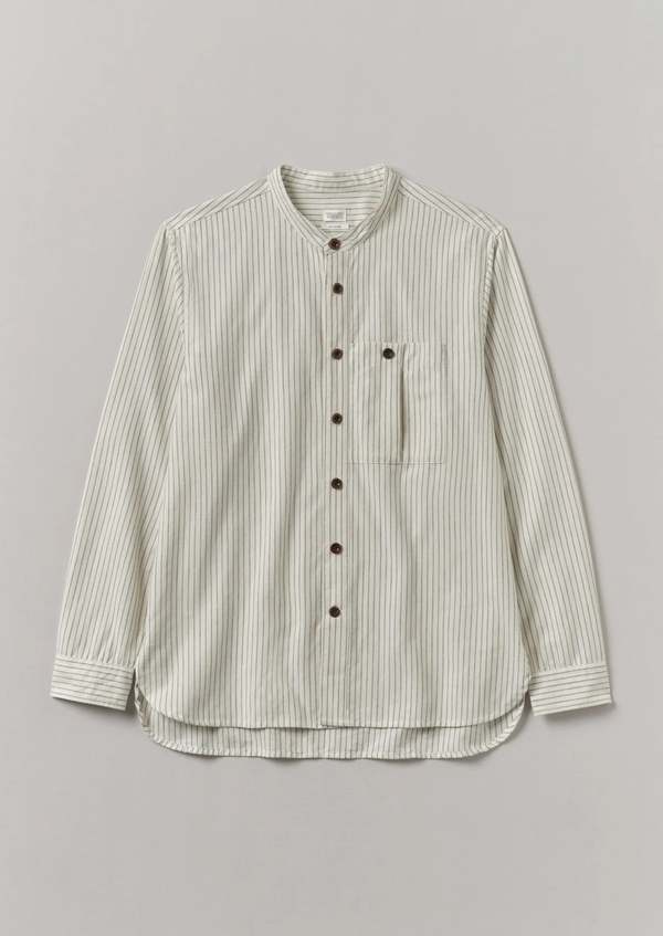 TOAST Stripe Grandad Shirt