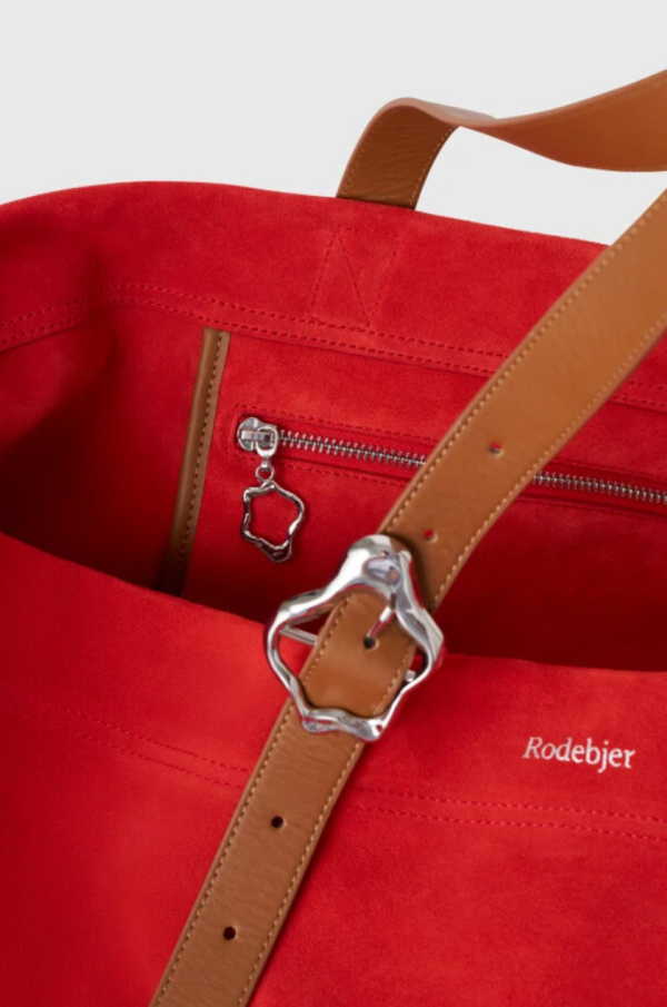 Rodebjer Coral Suede Tote - Tangerine | Garmentory