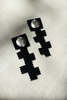 Mozhdeh Matin Milka Short Earrings - Black - Thumbnail 3