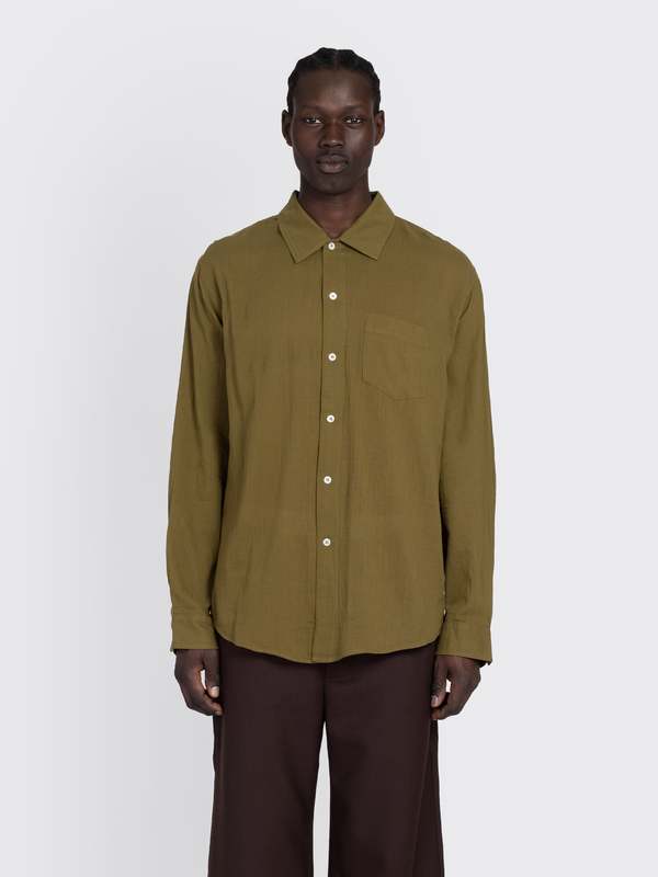 moss green dress shirt Viyella Classic Solid Made in Canada Sport Shirt (Multiple Color's) Moss Green / XL main image 0