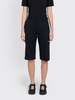 Filippa K Straight Cotton Linen Shorts - Black - Thumbnail 1