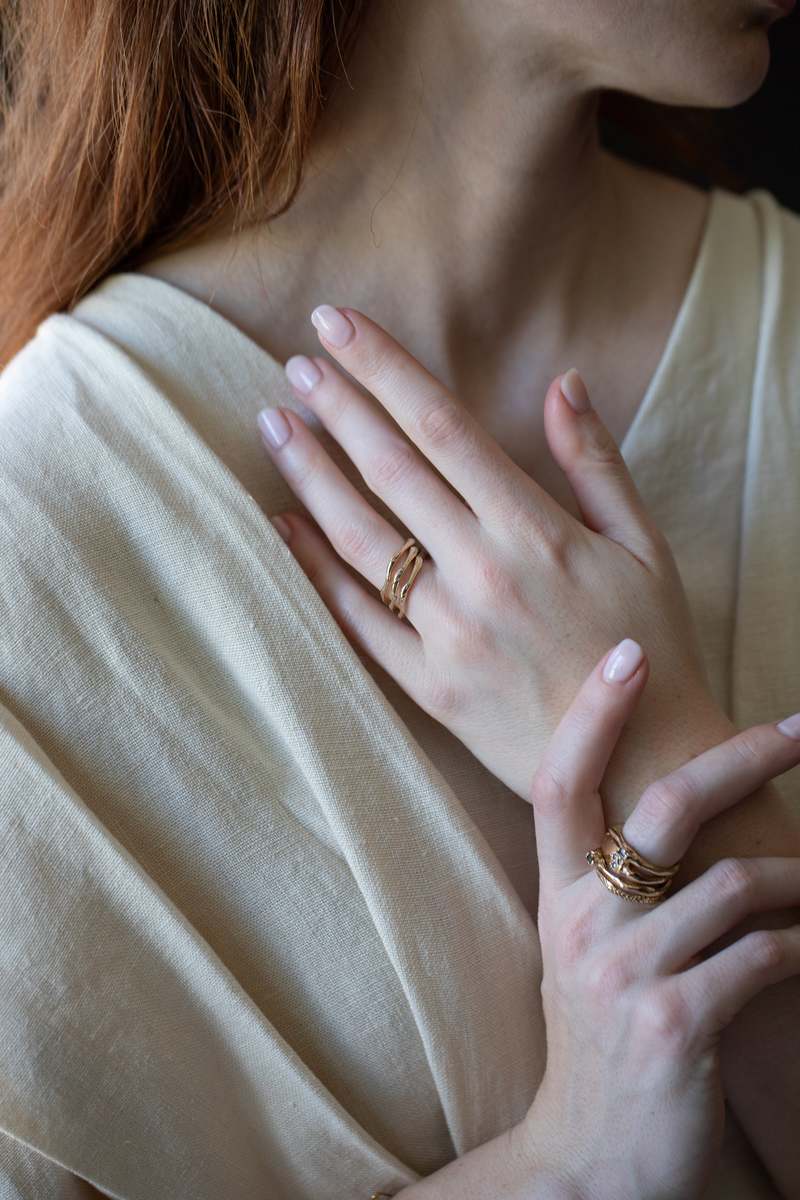 Siri Hansdotter Einar Stacking Ring - Gold