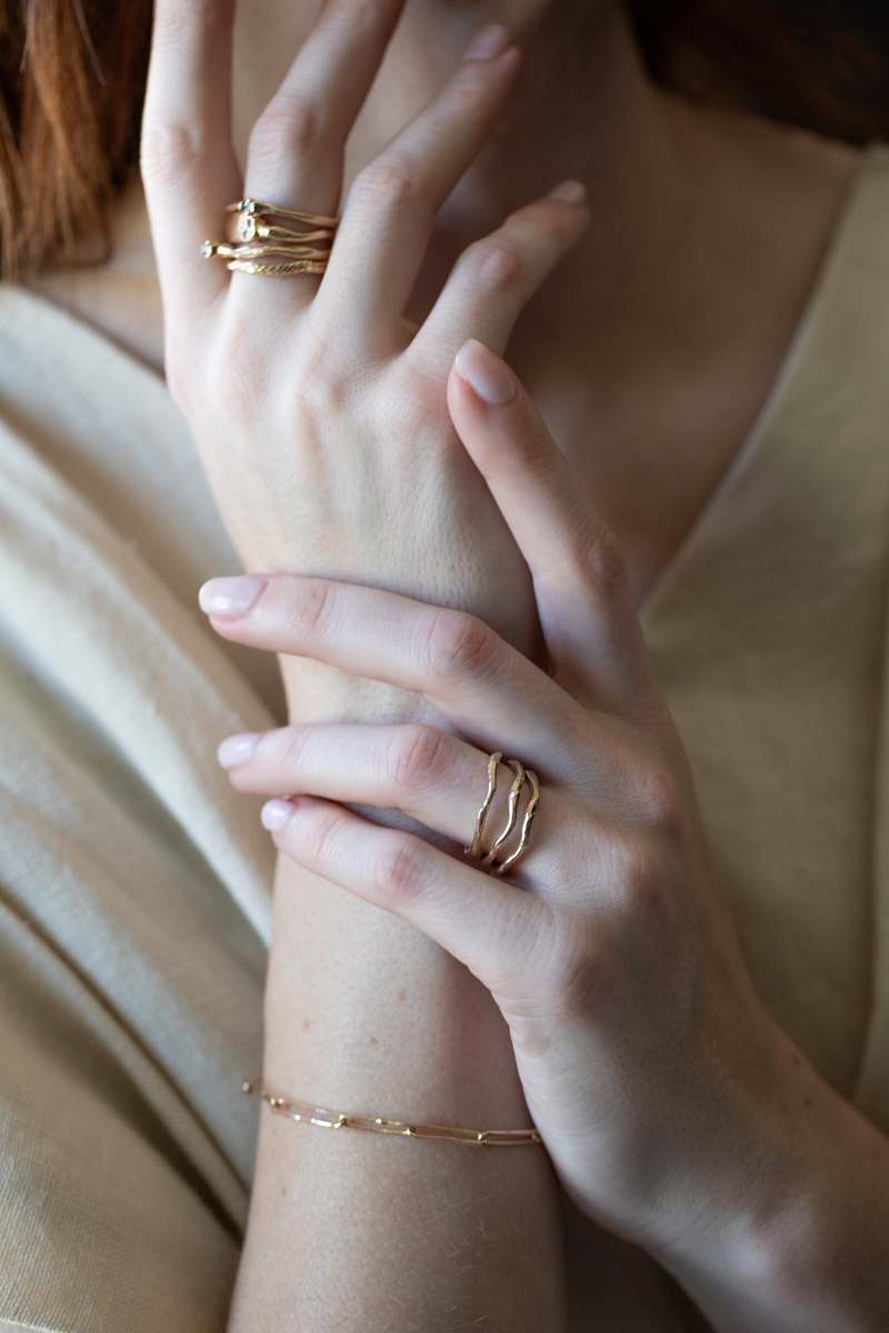 Siri Hansdotter Einar Stacking Ring - Gold