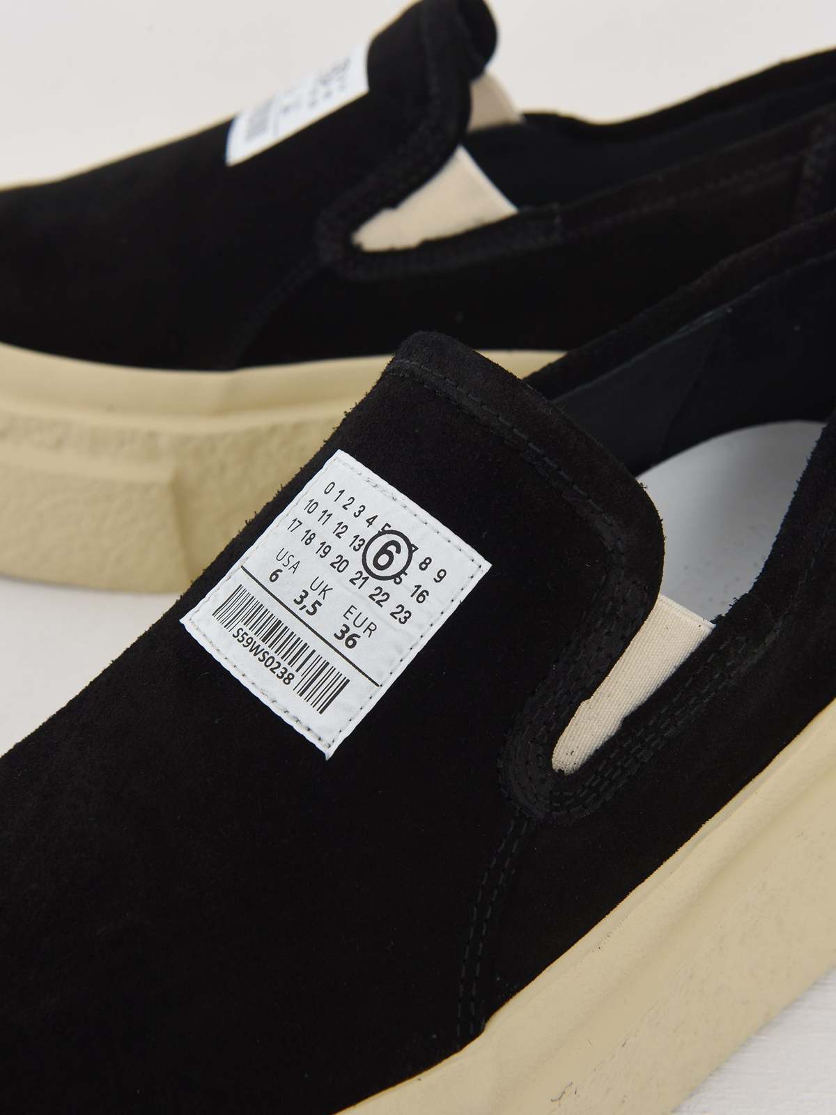 スニーカー MM6 MAISON MARGIELA Women Sneakers S59WS0232 P8087T8013 Blac MM6 Maison Margiela Leather lace-up Sneakers | Black | FARFETCH