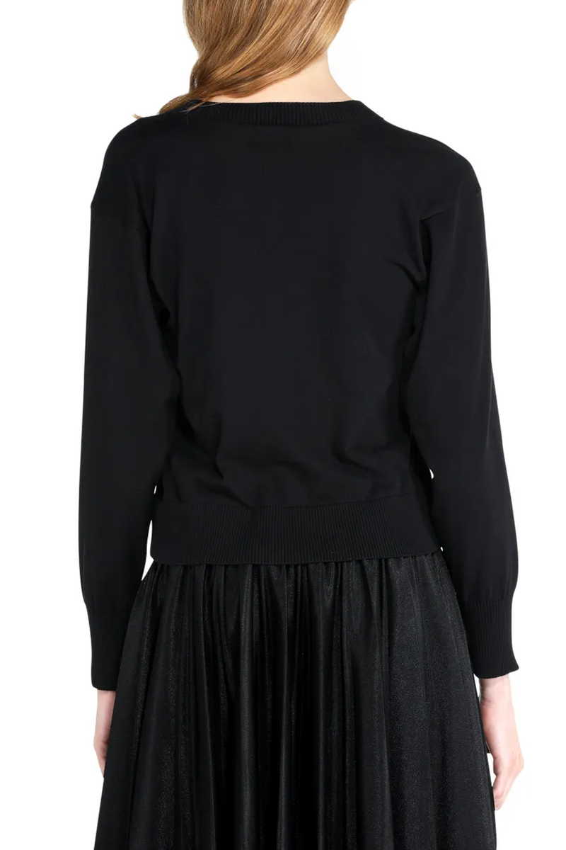 No. 21 Cardi with Jewel Buttons - Black