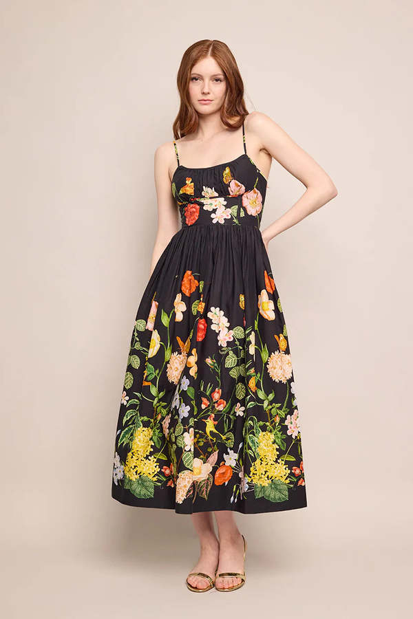 midi length black dress Midi Black Wedding Guest Dress: Mac Duggal 68958 Black Multi / 2