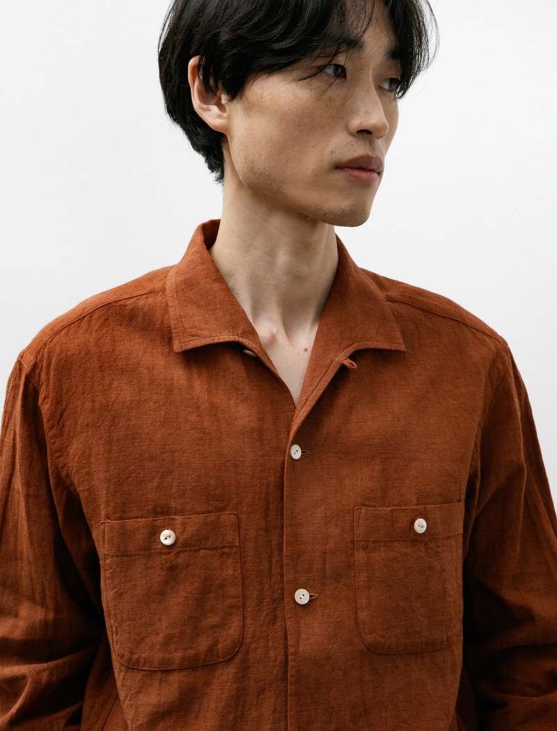 Taiga Takahashi Mens Lot 102 Sir Guy Shirt - Brown | Garmentory