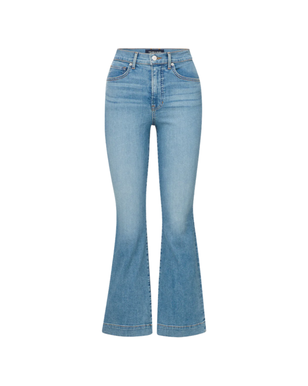 Veronica Beard Carson High Rise Ankle Flare - Light Blue