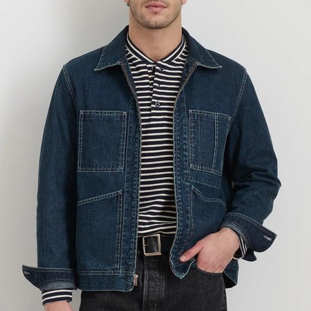 Alex Mill Garment Dyed Work Jacket - Black | Garmentory