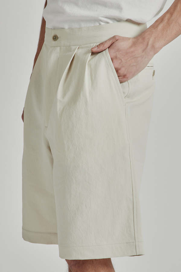 Nanamica Alphadry Double Pleats Shorts - Dry Sand | Garmentory