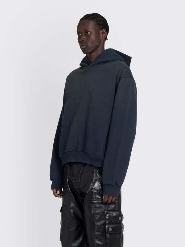 Acne Studios Logo Hooded Sweater - Black | Garmentory