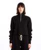Les Tien Haley Crop Half-Zip Pullover - Jet Black - Thumbnail 1