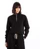 Les Tien Haley Crop Half-Zip Pullover - Jet Black - Thumbnail 2