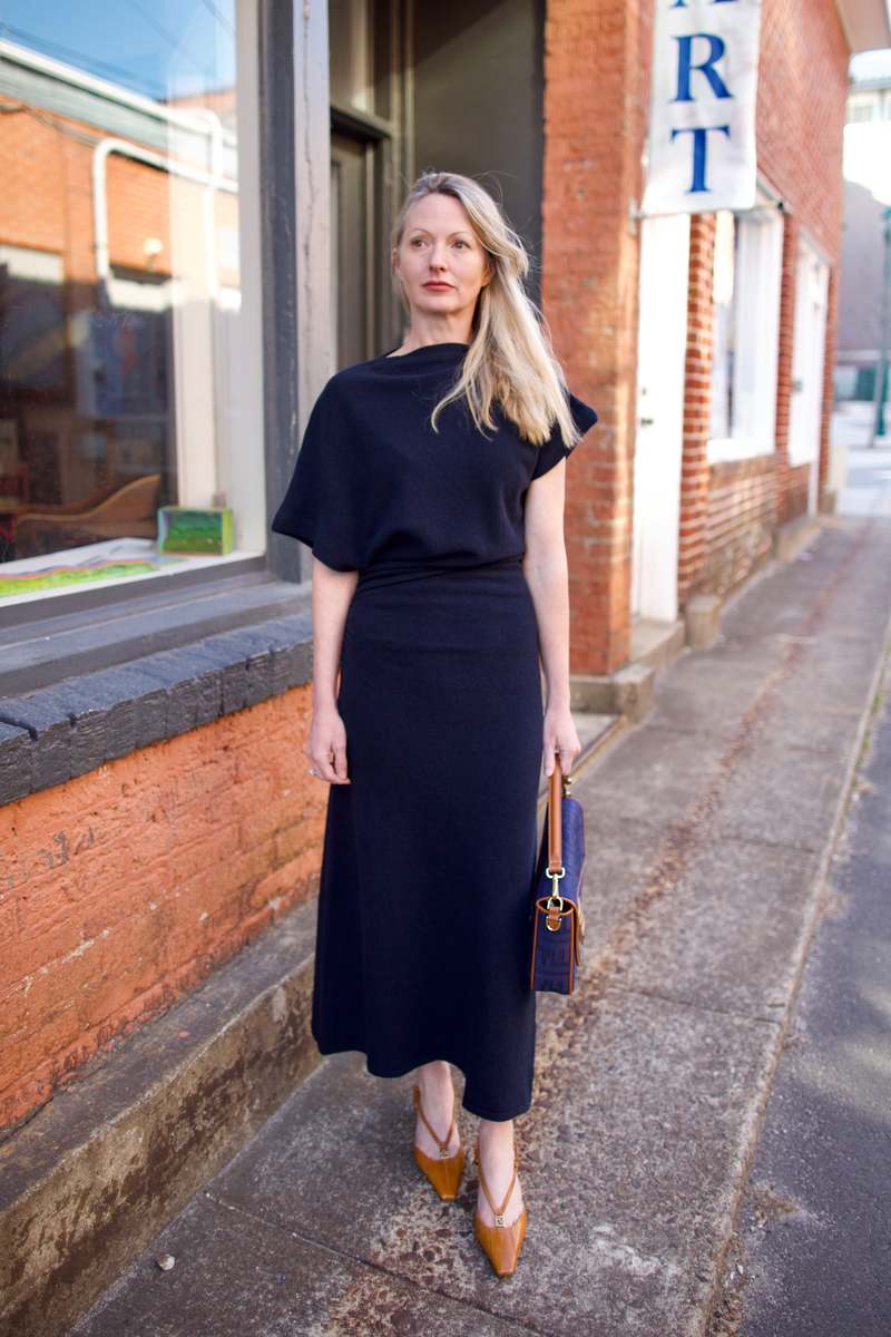 Soeur Divine Asymmetrical Dress - Dark Navy | Garmentory