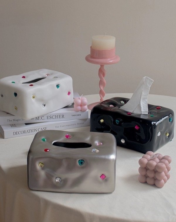 INSPECIAL HOME Gemstone Tissue Box Cover