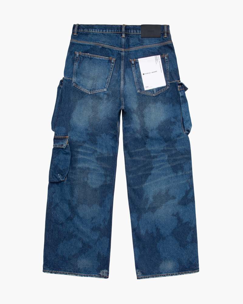 PURPLE P018 Triple Pocket Cargo - Indigo | Garmentory display picture 3
