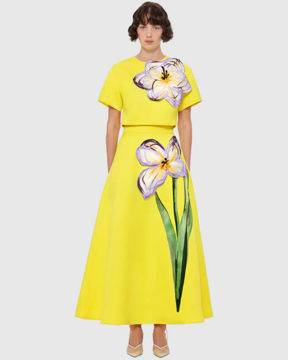 Leo Lin Indie Sleeve Top - Yellow Iris | Garmentory Leo Lin Indie Sleeve Top - Yellow Iris | Garmentory