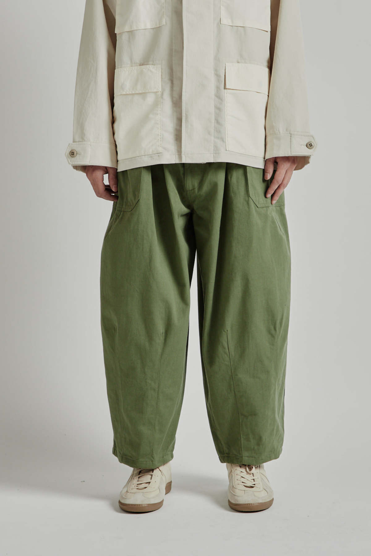 is-ness Balloon Baker Pants - Khaki | Garmentory
