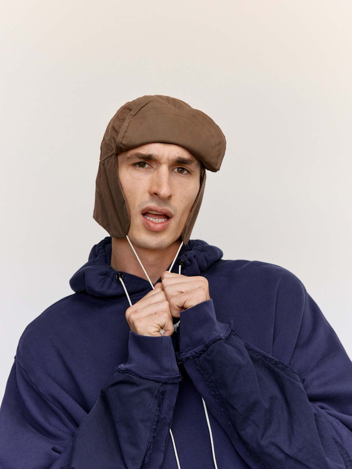 Camiel Fortgens Waxed Cotton Cap With Flap | Garmentory