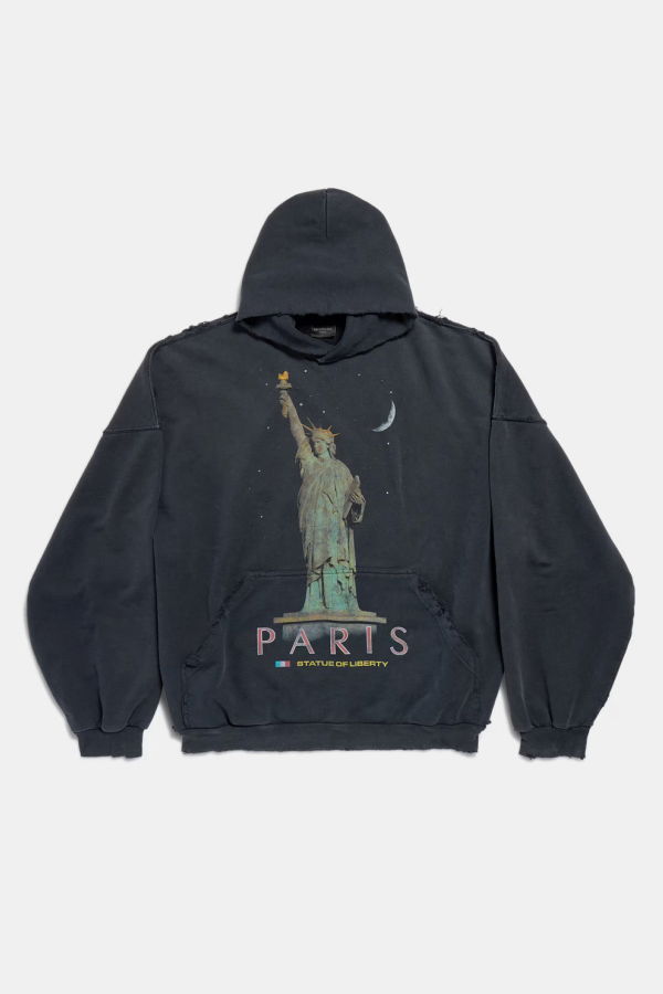 Balenciaga Paris Liberty Hoodie - Faded Black