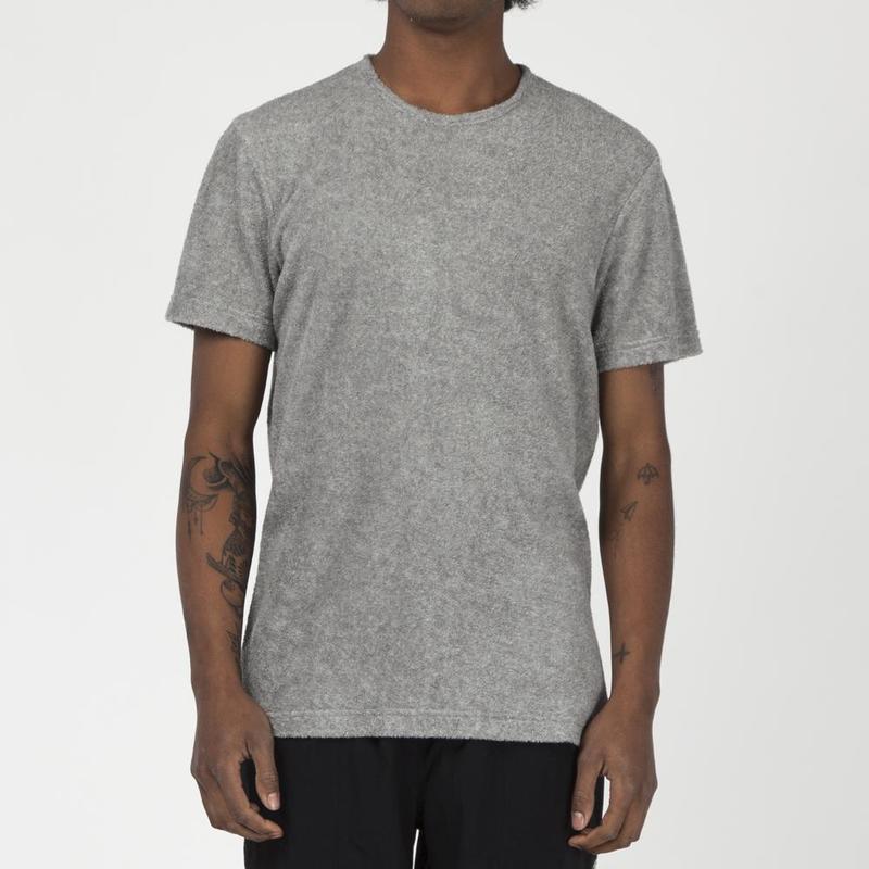 Reigning Champ Terry Towel Short Sleeve Crewneck - Grey