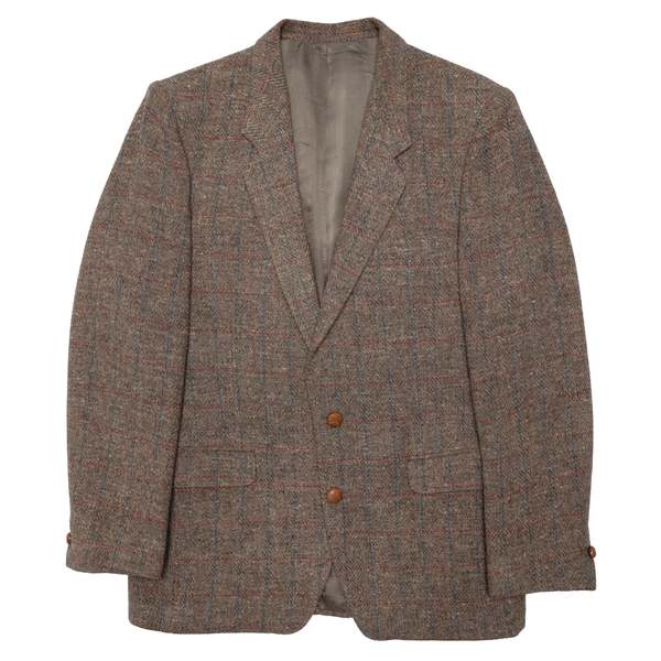 Yves Saint Laurent Herringbone Tweed Blazer - Brown Yves Saint Laurent Herringbone Tweed Blazer - Brown