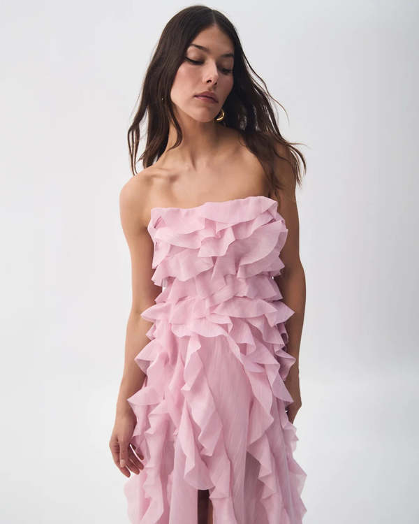 Aje Allairie Gown - Chalk Pink
