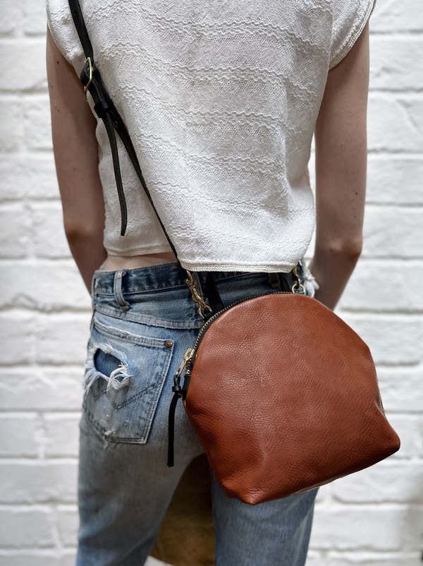 Eleven Thirty Anni Mini Shoulder Bag - Bronze with Front Zipper Eleven Thirty Anni Mini Shoulder Bag - Bronze with Front Zipper