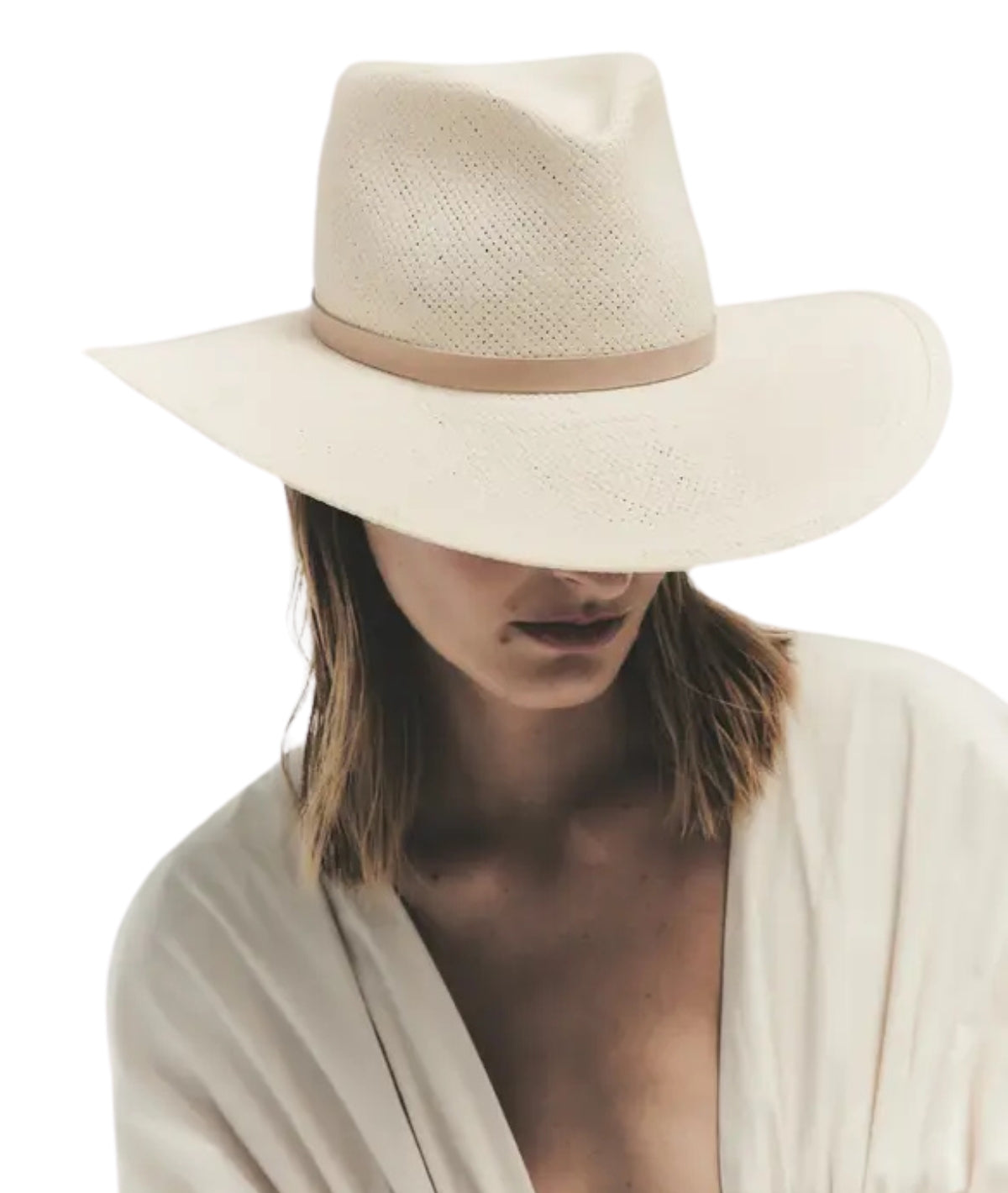 Janessa Leone Sherman Hat - Tan Size Medium Sherman Hat in Brown – Serafina main image 2