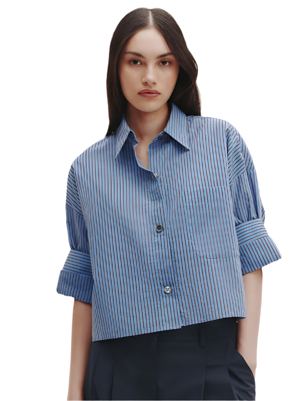 TWP Next Ex Shirt in Ivory/Cognac main image 1