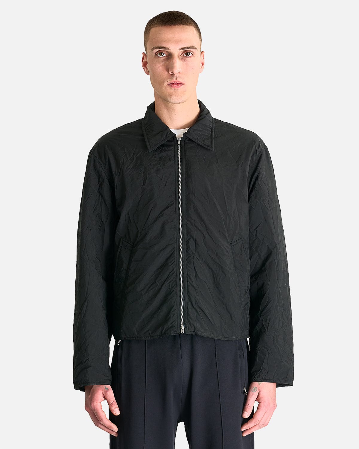 Our Legacy Slight Jacket - Shining Black Crinkle Solaro | Garmentory