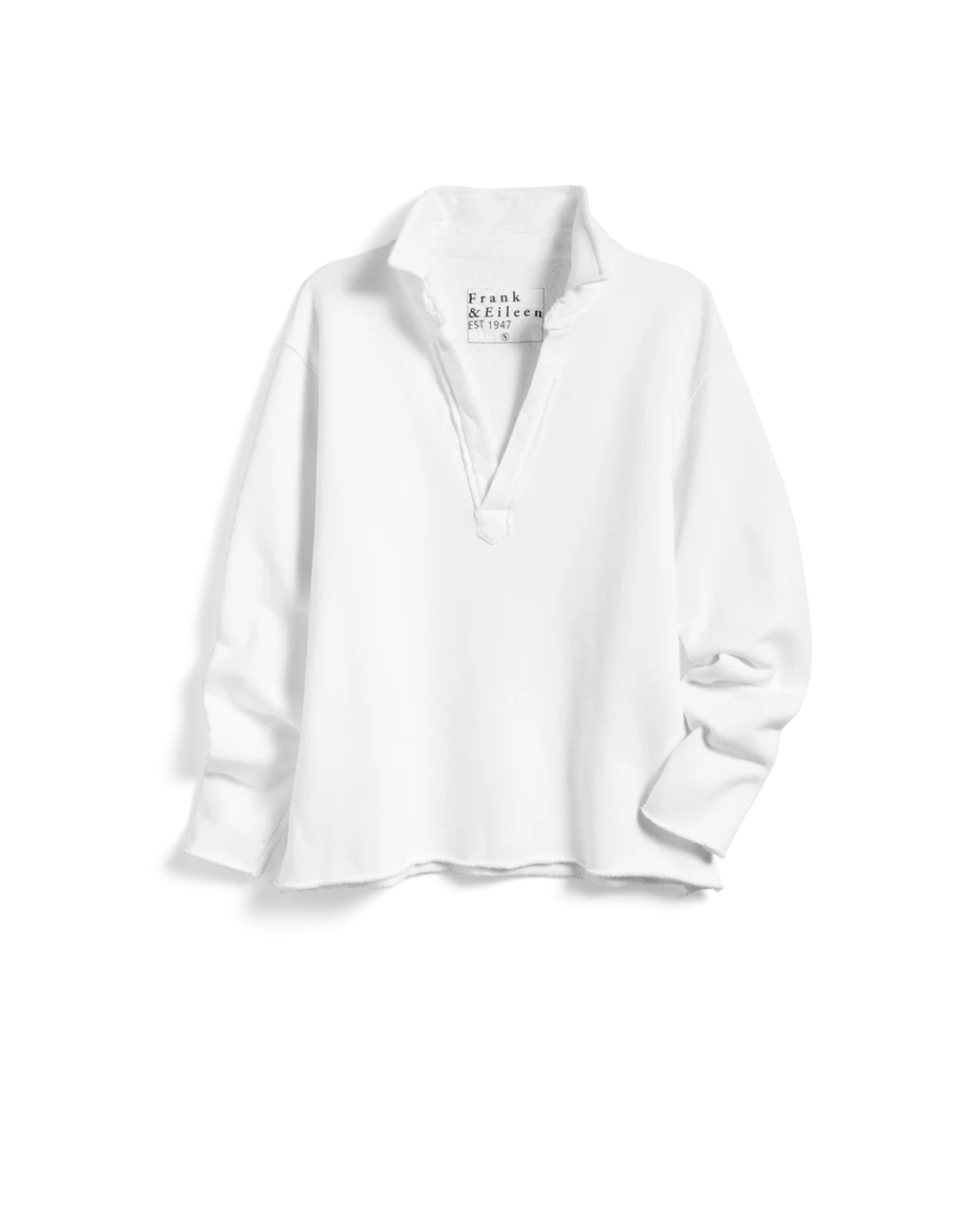 Frank & Eileen Patrick Popover Henley Fleece Top - White - Image 1 of 2