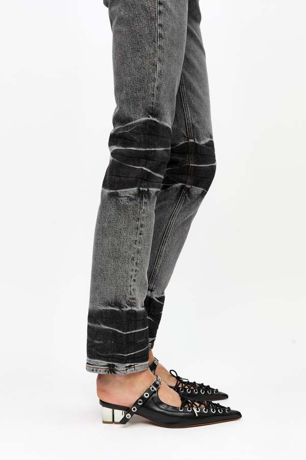 【美品】GANNI ブラック ミュール 38 Ganni Lace-Up Mules - Black | Garmentory