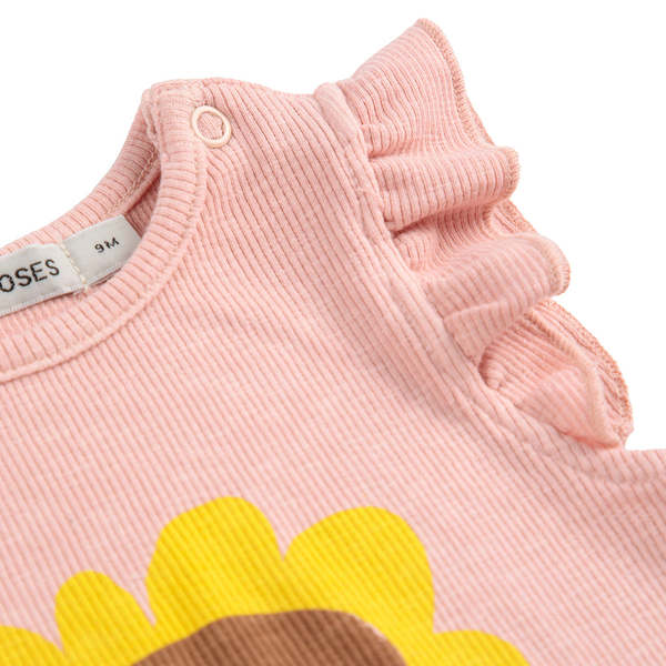 Bobo Choses Baby Sunflower Bodysuit - Light Pink Bobo Choses Baby Sunflower Bodysuit - Light Pink