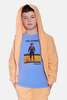 KIDS Blue&Cream Zip Hoodie - Peach - Thumbnail 1