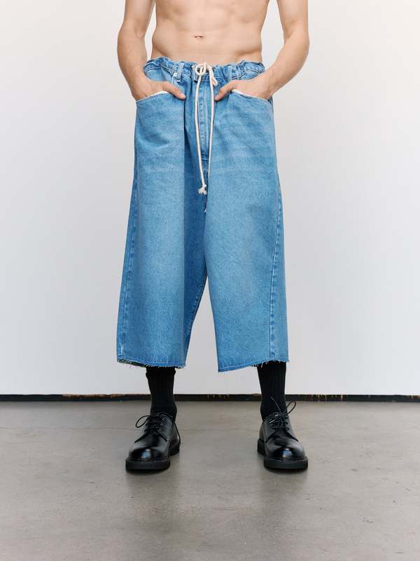 Camiel Fortgens Big Shorts - Blue Washed Denim | Garmentory