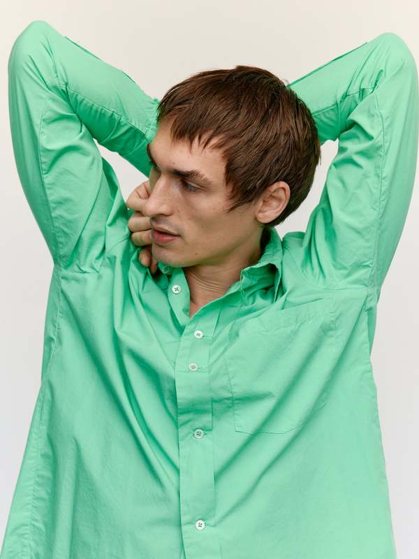 【稀少】CAMIEL FORTGENS マルチボタン シャツ S Camiel Fortgens Basic Shirt - Green | Garmentory