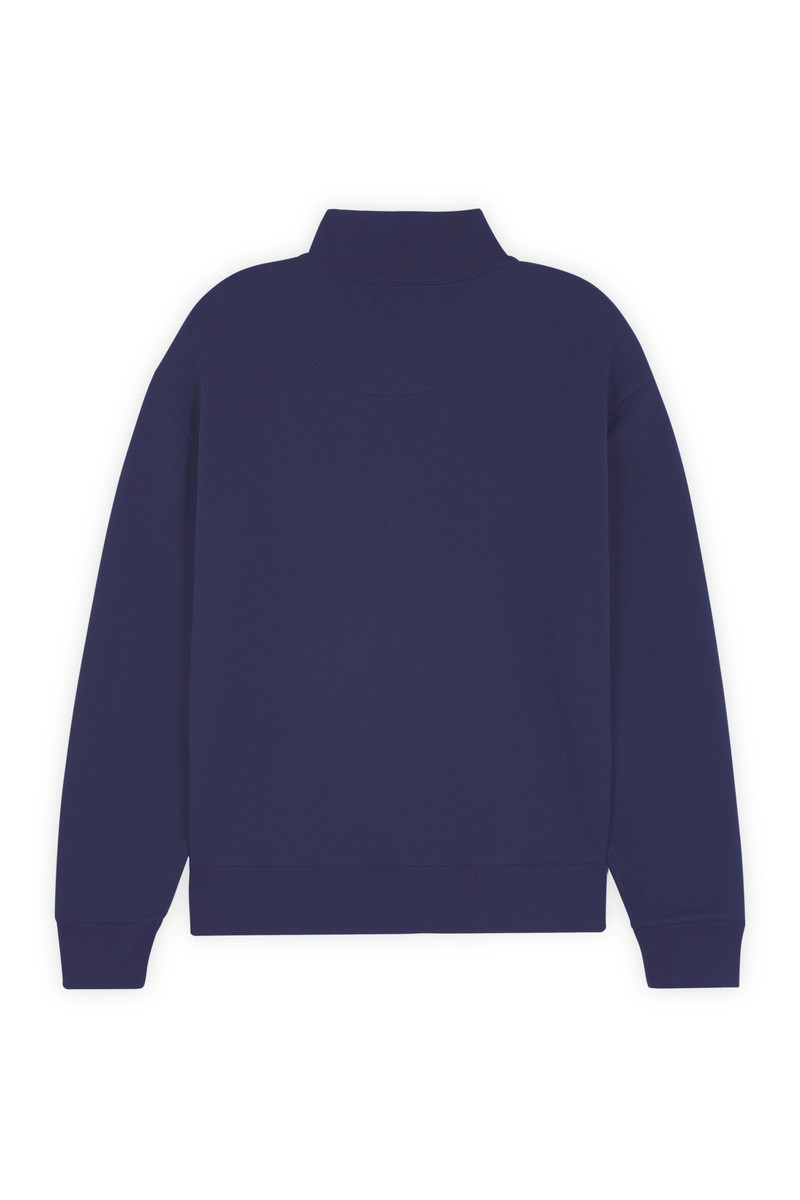 Maison Kitsuné Fox Head Patch Comfort Half Zip Sweatshirt